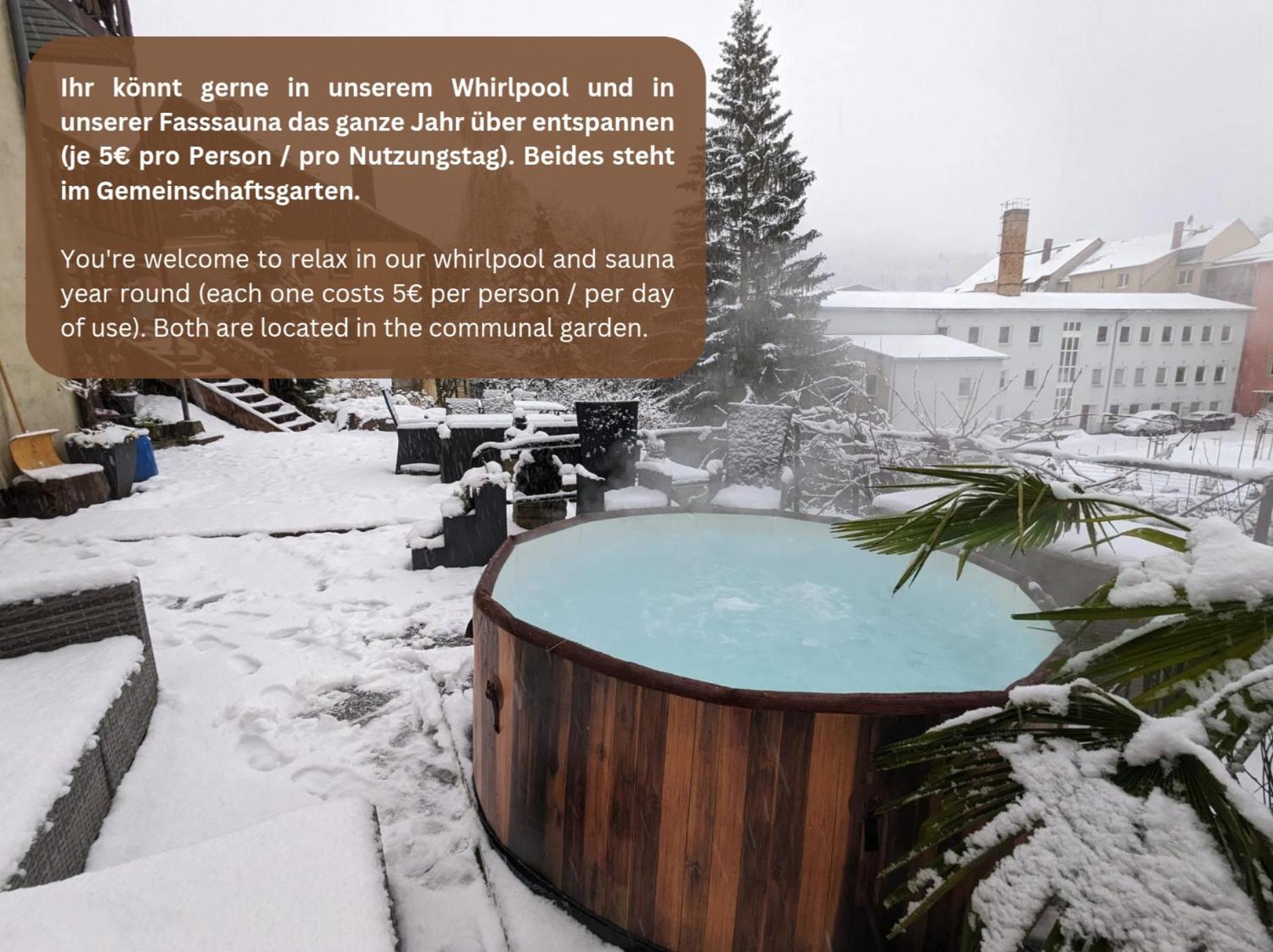 F1 - Urlaubsmagie - Helle Wohnung Mit Sauna & Pool & Whirlpool Sebnitz Exterior photo